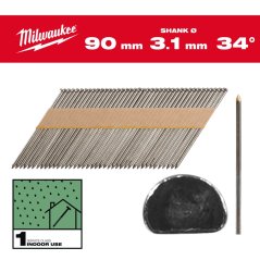 Milwaukee SS B SC1 3,1x90 hřebíky hladké D34 2200ks 4932492598