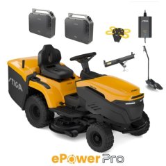 Stiga Estate 384e ePower PRO bateriový zahradní traktor +2 aku baterie 40 Ah