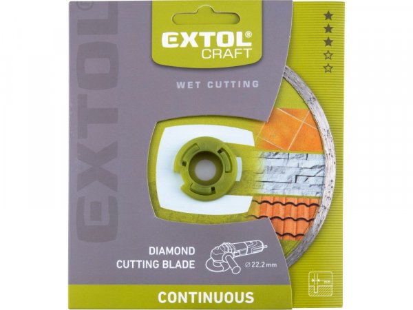 EXTOL CRAFT 108833 kotouč diamantový řezný celoobvodový - mokré řezání, O 150x22,2x2,3mm