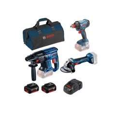 Bosch GBH 180-LI+GWS 180-LI+GDX 180-LI aku sada nářadí 18V 2x 5Ah 0615990M5G