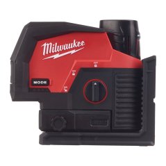Milwaukee M12 CLLP-301C zelený kombinovaný křížový liniovo-bodový laser 1x 3Ah 4933478100