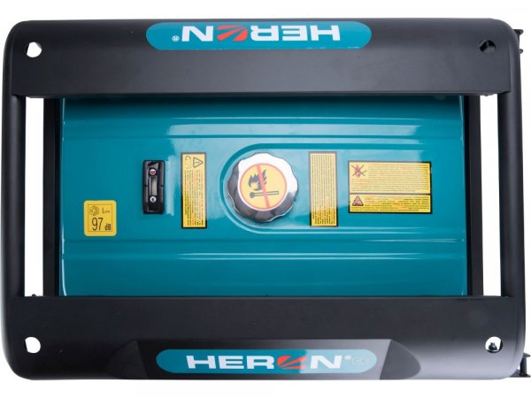 Heron 8896414 elektrocentrála benzínová 13HP/5,5kW/6,8kVA (400V), 2x2,2kW (230V), elektrický start, podvozek