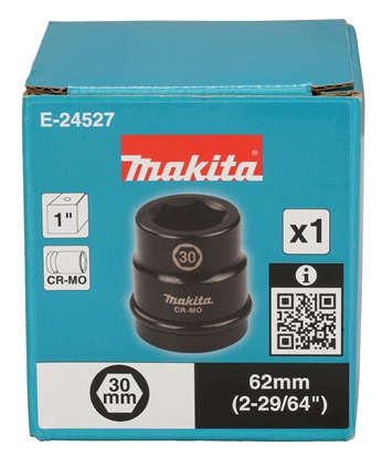 Makita E-24527 klíč nástrčný 1", čtyřhran, 30x62 mm
