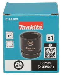 Makita E-24583 klíč nástrčný 1", čtyřhran, 40x66 mm