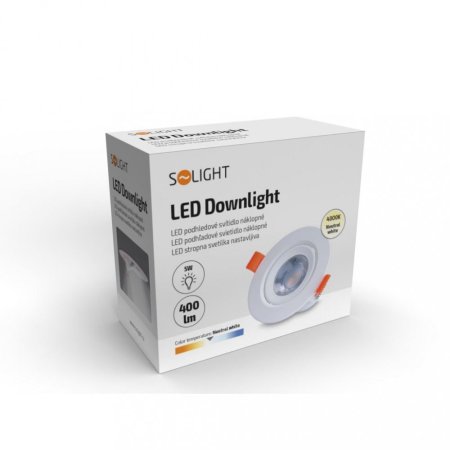 Solight WD211 LED podhledové světlo bodové, 5W, 400lm, 4000K, kulaté, bílé