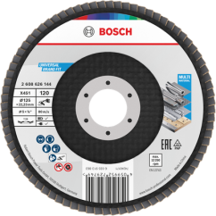 Bosch 2608626142 lamelový brusný kotouč X451, 125 × 22,23 mm, G80, T29, 15 ks