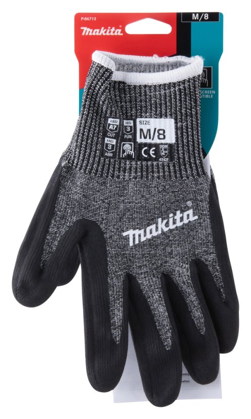 Makita P-84713 rukavice pracovní proti prořezu, nitril, velikost M/8