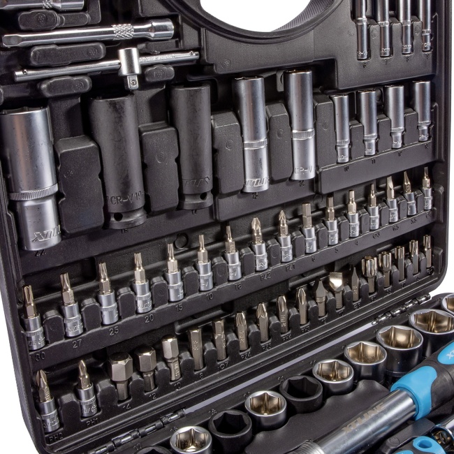 XTLINE XT40108 sada hlavic 1/4"-1/2" 108 dílů