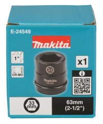 Makita E-24549 klíč nástrčný 1", čtyřhran, 33x63 mm