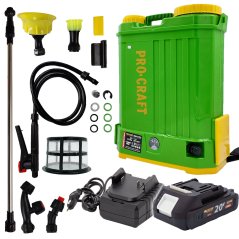Procraft SAS20-12/20-2A/20-1 aku postřikovač Procraft AS20-12 sada s baterií 20V 2Ah a nabiječkou