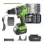 Procraft PA18ProBL aku příklepový šroubovák 20 V 2x4Ah + sada bitů
