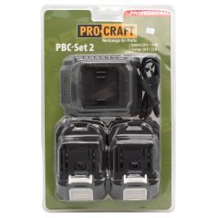 Procraft PBC-Set 2 sada baterií 20V 2x 4A + 1x nabíječka