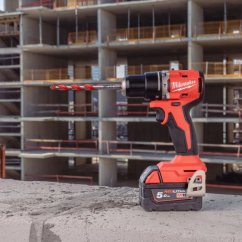 Milwaukee ELVINSET19 M18 BLPDRC aku příklepová vrtačka + 2x 5Ah M18B5