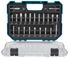 Makita D-74784 sada fréz po zanořovací frézky 8 mm 22 ks v plastovém kufru