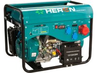HERON 8896319 elektrocentrála benzínová a plynová (LPG/NG) 13HP/5,5kW (400V) 2x2kW (230V), elektrický start