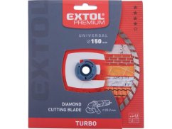 EXTOL PREMIUM 108753 kotouč diamantový řezný, turbo - suché i mokré řezání, O 150x22,2x2,3mm