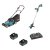 Makita DLM382+DUR193 aku set aku sekačka a aku vyžínač Li-ion 18V LXT 2x18V 5,0Ah