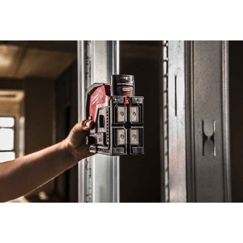 Milwaukee M12 CLLP-301C zelený kombinovaný křížový liniovo-bodový laser 1x 3Ah 4933478100