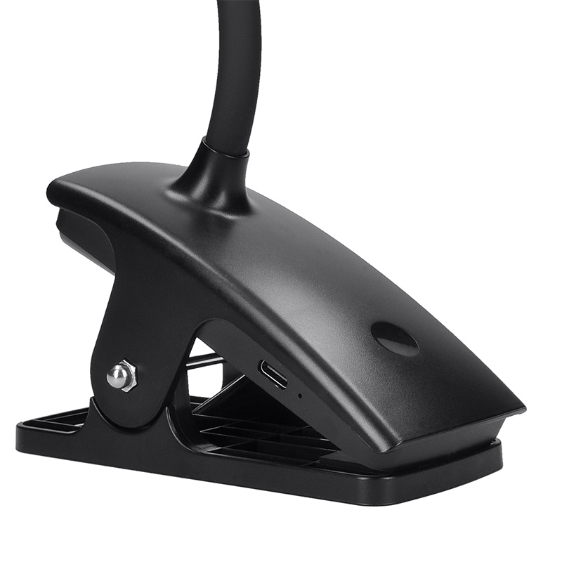 Solight WO3001-B LED stolní nabíjecí lampička, 2W, 210lm, 3CCT, černá, clip