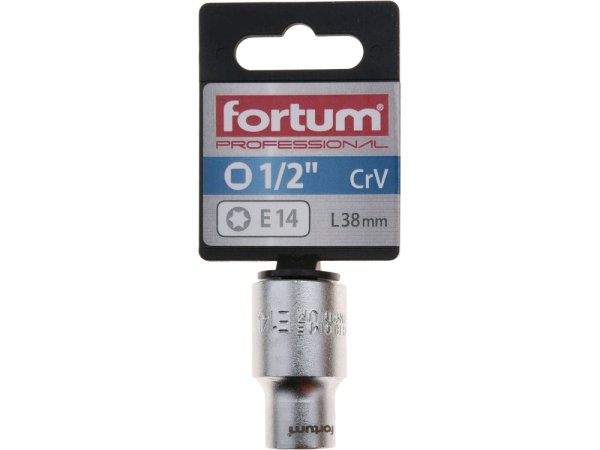 FORTUM 4700702 hlavice nástrčná vnitřní TORX 1/2", E 14, L 38mm