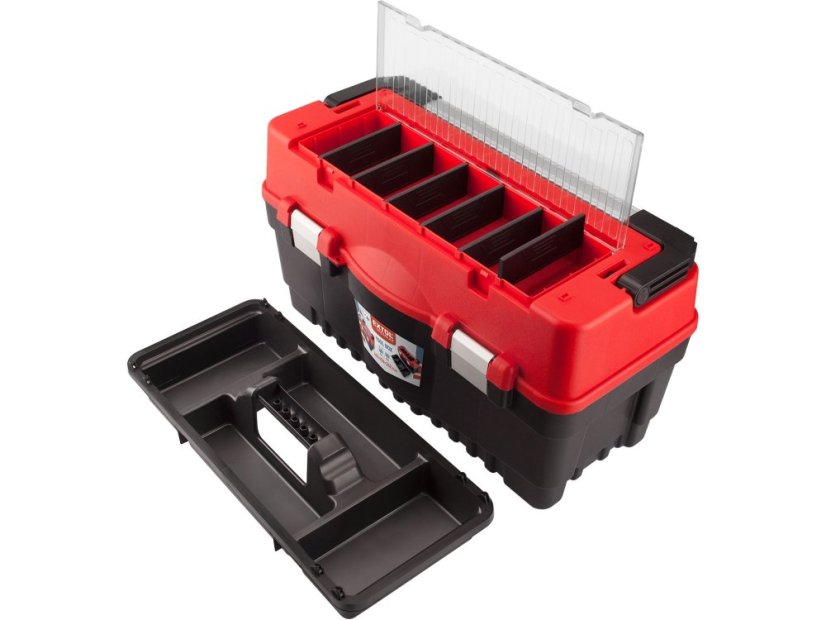 EXTOL PREMIUM 8856082 kufr na nářadí CARBO, L velikost, 595x289x328mm