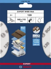 Bosch brusná síť Expert W480 web, G120, 2ks 2608902381