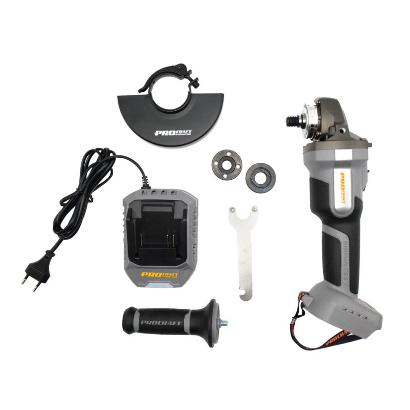 Procraft Industrial AG125A aku úhlová bruska 125 mm 20 V 1x4Ah