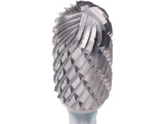 EXTOL INDUSTRIAL 8703725 fréza karbidová, válcová s kulovým čelem, pr.12x25mm/stopka 6mm,sek střední (double-cut)