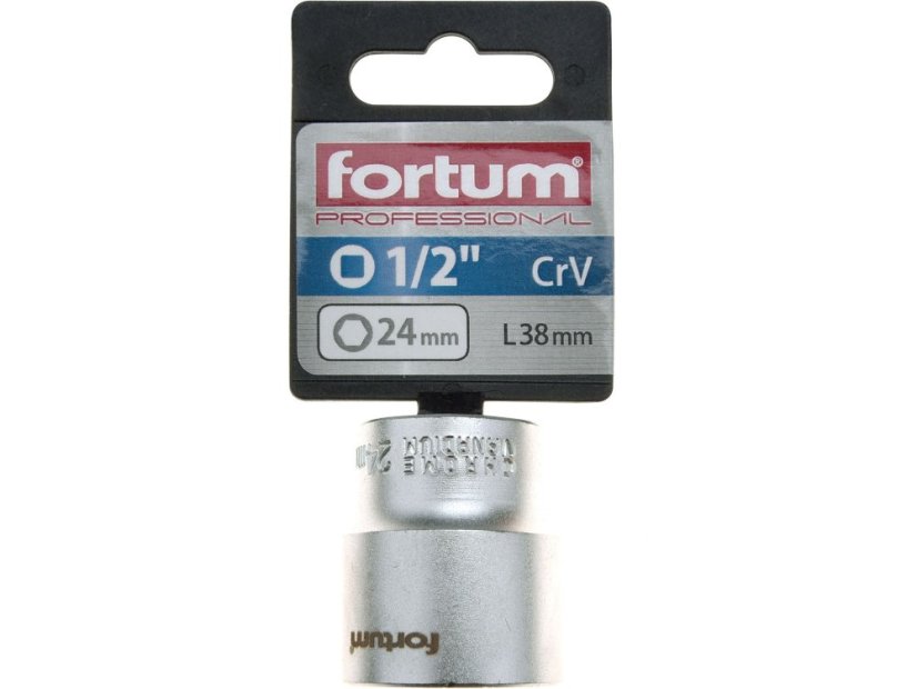 FORTUM 4700424 hlavice nástrčná 1/2", 24mm, L 38mm