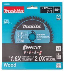 Makita B-69462 kotouč pilový dřevo Efficut 125x20mm 45Z
