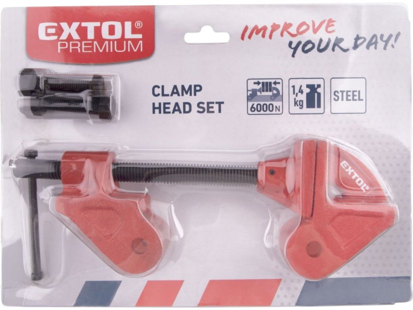 EXTOL PREMIUM 8815405 svěrka k fixaci na hranol/profil nastavitelná, na profil 1"/26mm