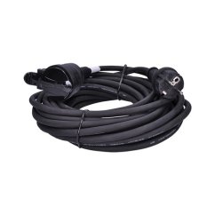 Solight PS31 prodlužovací přívod - spojka, 1 zásuvka, 10m, 3 x 1,5mm2, gumová, černá