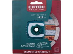 EXTOL INDUSTRIAL 8703031 kotouč diamantový řezný segmentový Grab Cut, suché řezání, O 115x22,2x2mm