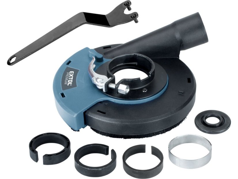 EXTOL PREMIUM 8807020 kryt odsávací pro broušení úhlovou bruskou 125mm s kartáčovým věncem