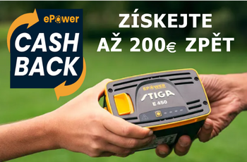 Akce Stiga CASHBACK ePower