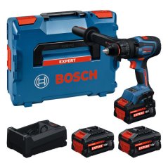 Sada akumulátorových vrtaček Bosch EXSR18V-150 s kufrem a bateriemi.