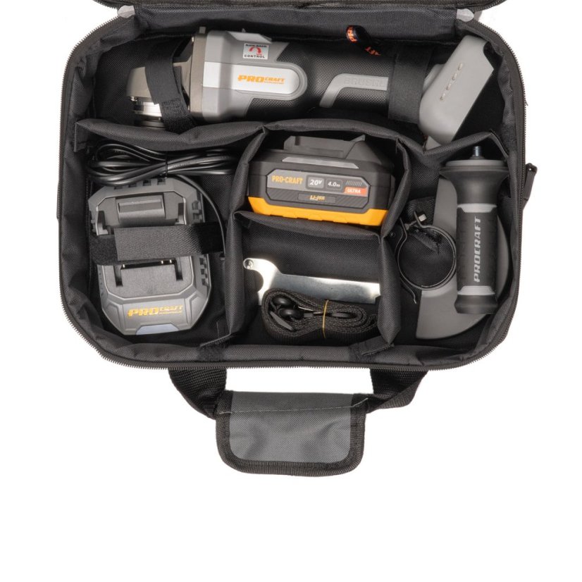 Procraft Industrial AG125A-1B-F aku úhlová bruska 125 mm 20 V 1x4Ah (Taška)