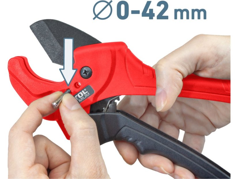 EXTOL PREMIUM 8848004 nůžky na plastové trubky 0-42mm trojúhel. břit