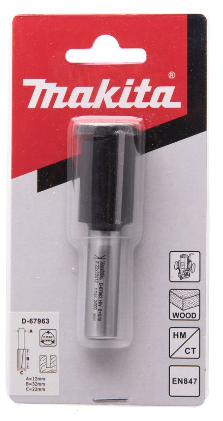 Makita D-67963 Drážkovací fréza 2 břit stopka 12 mm,22x32x73 mm