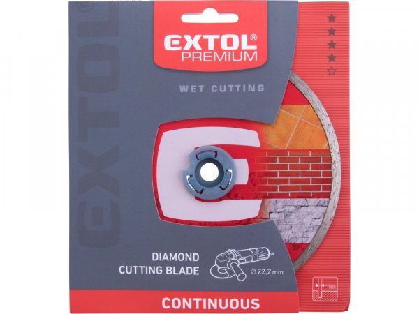 EXTOL PREMIUM 108735 kotouč diamantový řezný celoobvodový - mokré řezání, O 230x22,2x2,8mm