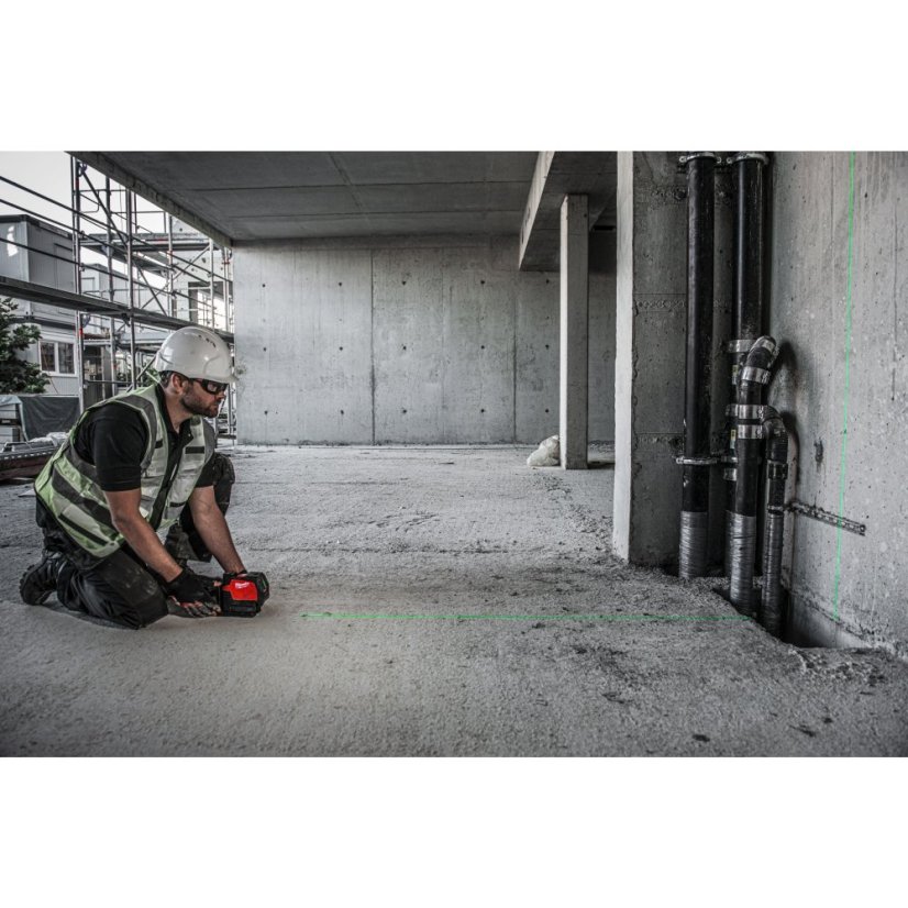 Milwaukee M12 CLLP-301C zelený kombinovaný křížový liniovo-bodový laser 1x 3Ah 4933478100