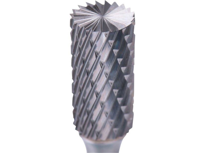 EXTOL INDUSTRIAL 8703715 fréza karbidová, válcová s čelním ozubením, pr.12x25mm/stopka 6mm,sek střední (double-cut)