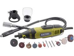 EXTOL CRAFT 404117 bruska přímá s ohebným nástavcem, 210ks, 135W