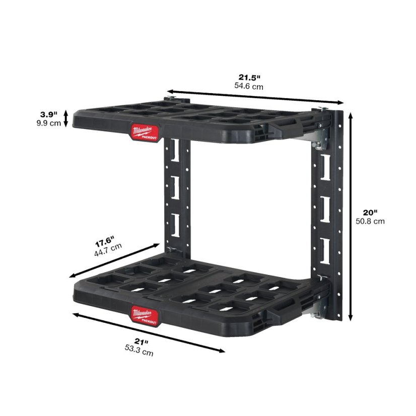Milwaukee PACKOUT™ Sada regálového systému 2x police+2x nosník 4932472127