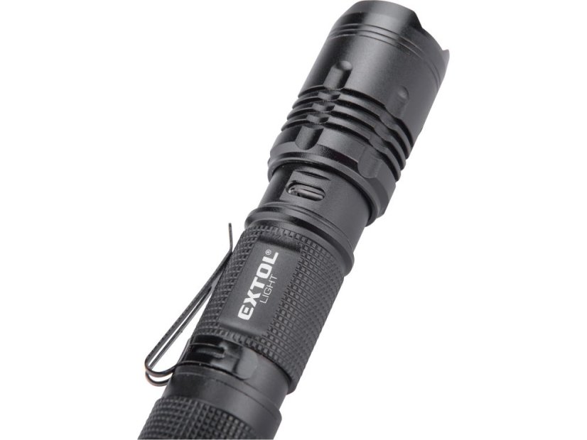 EXTOL LIGHT svítilna 400lm, zoom, USB nabíjení, CREE XTE 5W