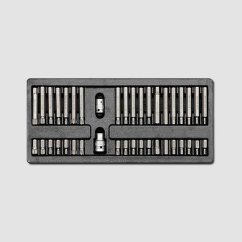 HONITON Sada zástrčných hlavic 10mm SPLINE TRX IMBUS 3/8"1/2" 40 dílů, plastové plato