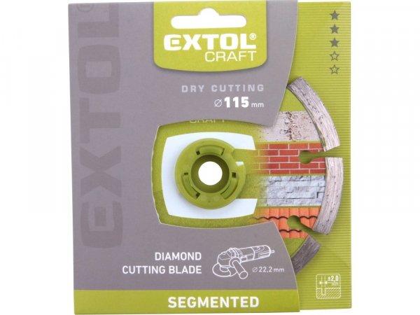 EXTOL CRAFT 108811 kotouč diamantový řezný segmentový - suché řezání, O 115x22,2x2mm