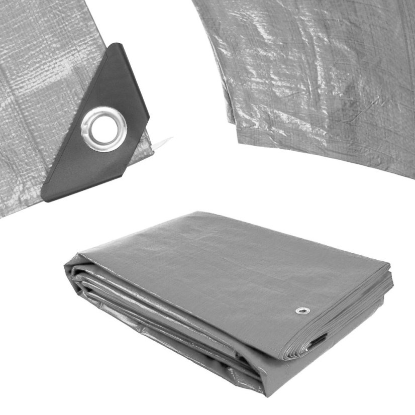 Procraft ST3x6 plachta 200g/m2 nepromokavá s oky 3x6 m stříbrná