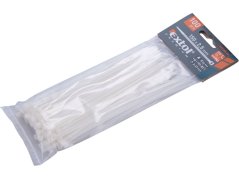 EXTOL PREMIUM 8856104 pásky stahovací na kabely bílé, 150x2,5mm, 100ks, nylon PA66