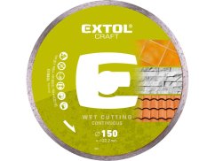 EXTOL CRAFT 108833 kotouč diamantový řezný celoobvodový - mokré řezání, O 150x22,2x2,3mm